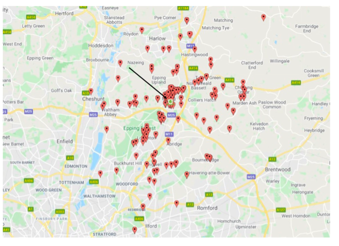 Coopersale map